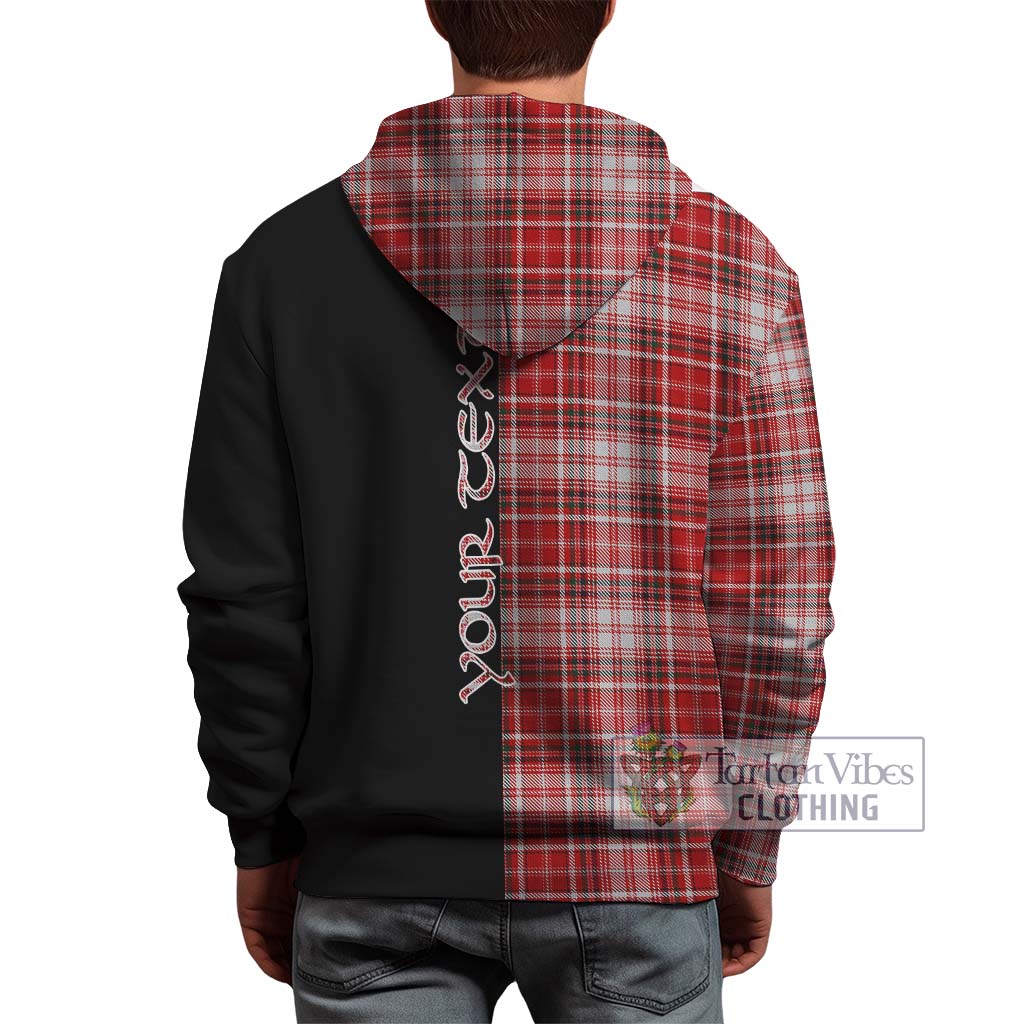 Tartan Vibes Clothing MacDougall Dress Tartan Hoodie with Family Crest and Half Of Me Style