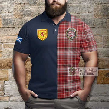 MacDougall Dress Tartan Polo Shirt with Scottish Lion Royal Arm Half Style