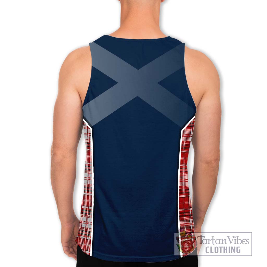 Tartan Vibes Clothing MacDougall Dress Tartan Men's Tank Top with Family Crest and Lion Rampant Vibes Sport Style