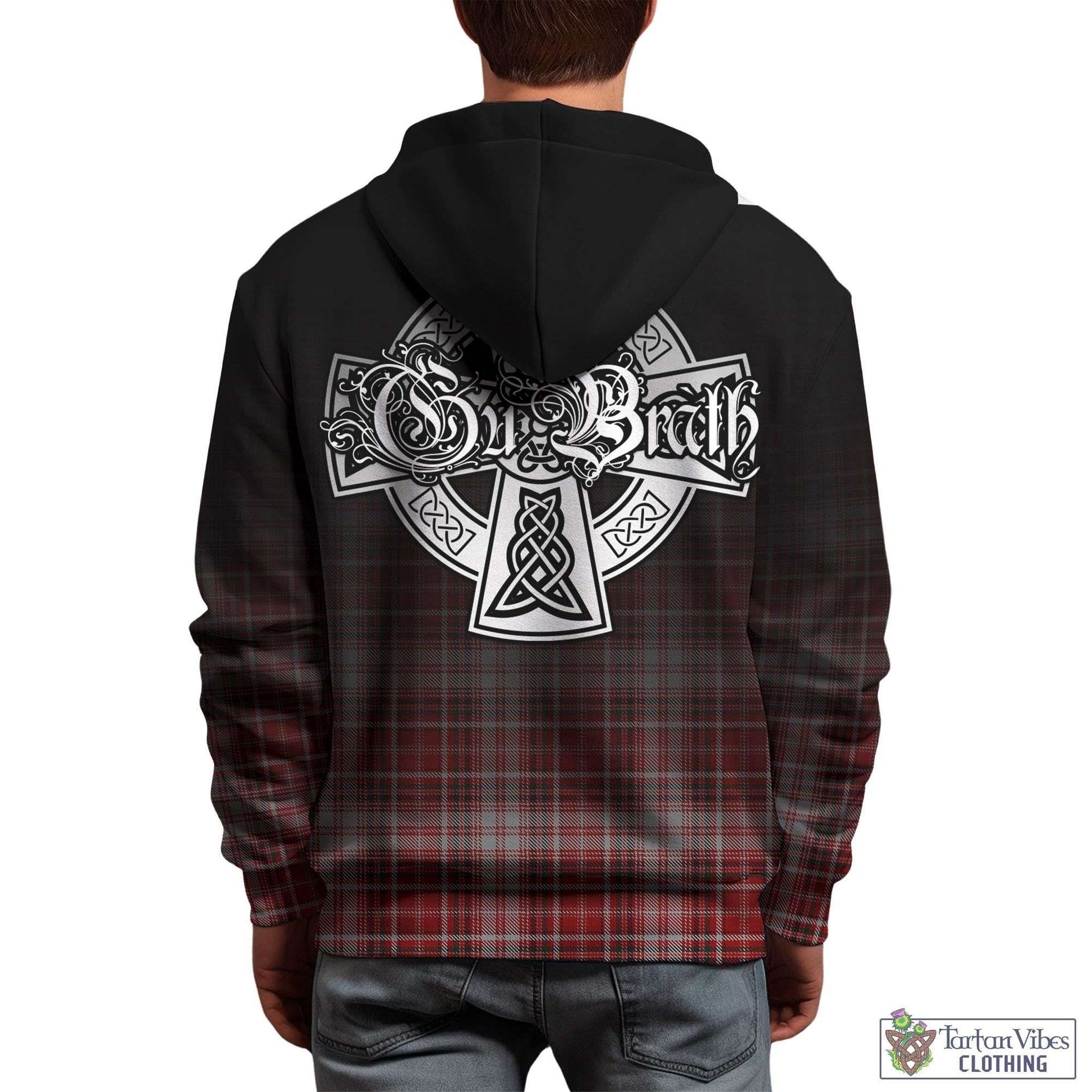 Tartan Vibes Clothing MacDougall Dress Tartan Hoodie Featuring Alba Gu Brath Family Crest Celtic Inspired