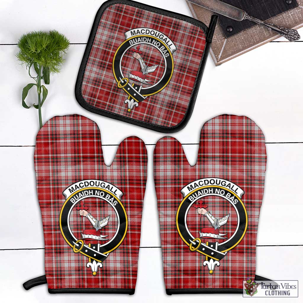 Tartan Vibes Clothing MacDougall Dress Tartan Combo Oven Mitt & Pot-Holder with Family Crest