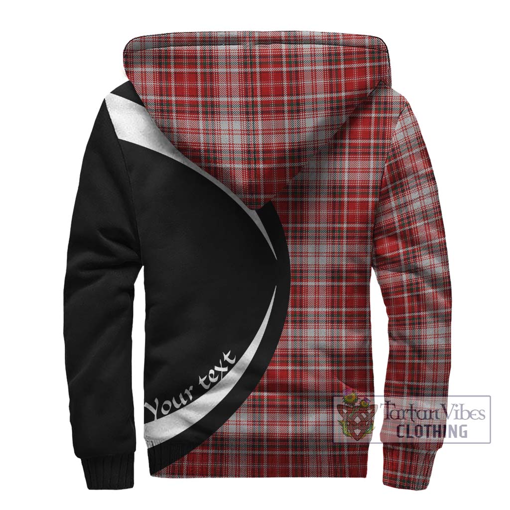 MacDougall Dress Tartan Sherpa Hoodie with Family Crest Circle Style - Tartan Vibes Clothing