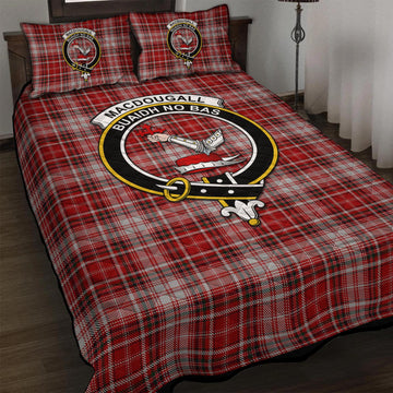 MacDougall Dress Tartan Quilt Bed Set with Family Crest