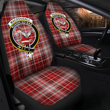 MacDougall Dress Tartan Car Seat Cover with Family Crest