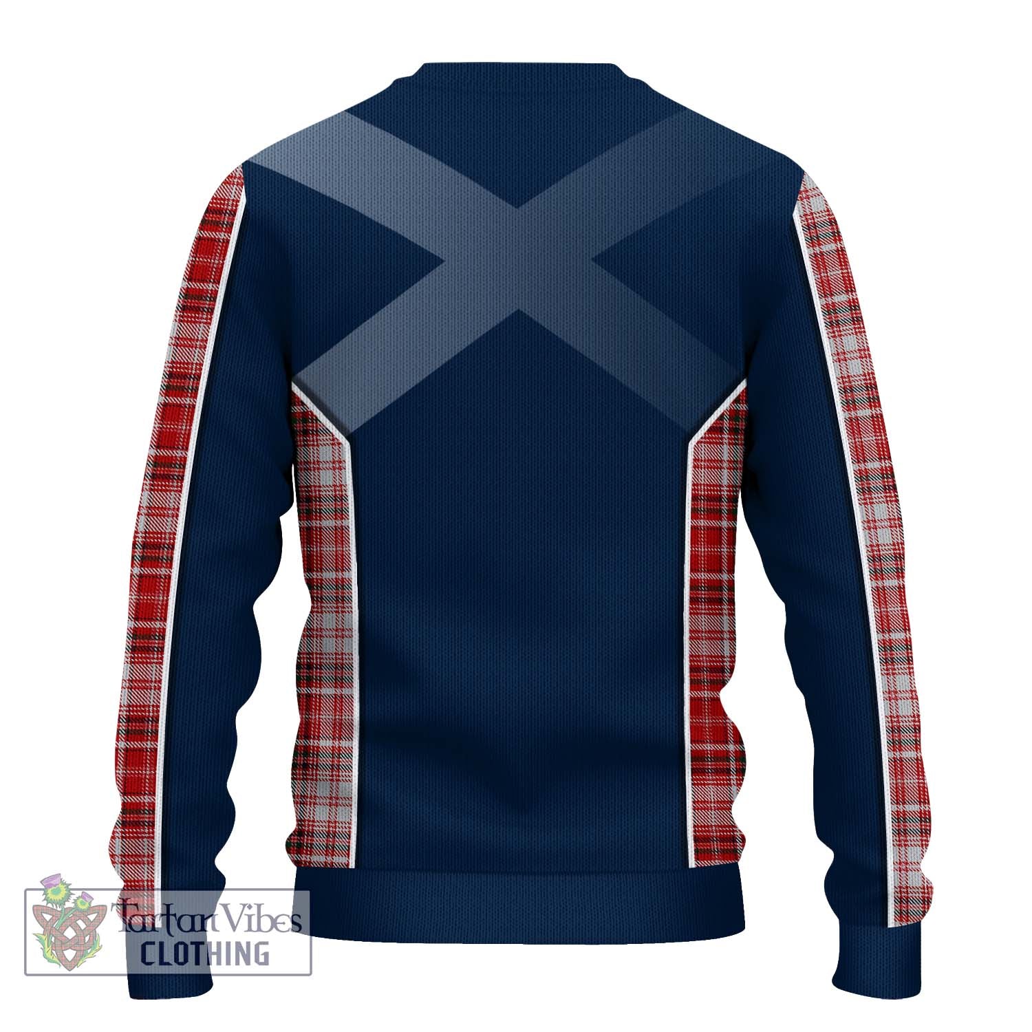 Tartan Vibes Clothing MacDougall Dress Tartan Knitted Sweater with Family Crest and Lion Rampant Vibes Sport Style