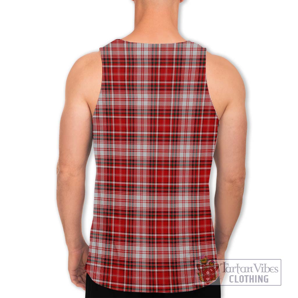 Tartan Vibes Clothing MacDougall Dress Tartan Men's Tank Top with Family Crest DNA In Me Style