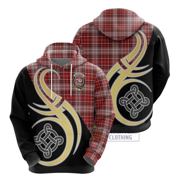 MacDougall Dress Tartan Hoodie with Family Crest and Celtic Symbol Style