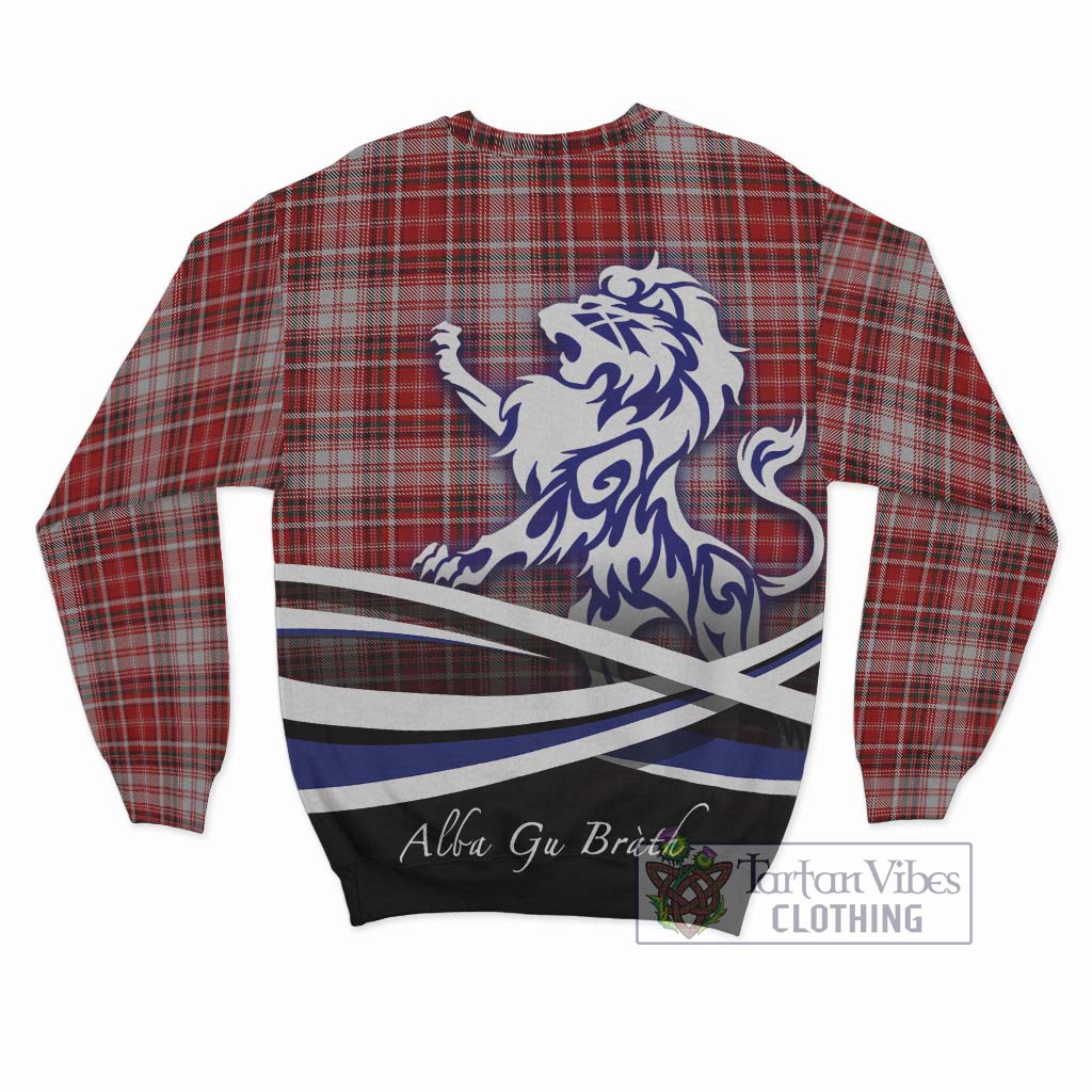 Tartan Vibes Clothing MacDougall Dress Tartan Sweatshirt with Alba Gu Brath Regal Lion Emblem