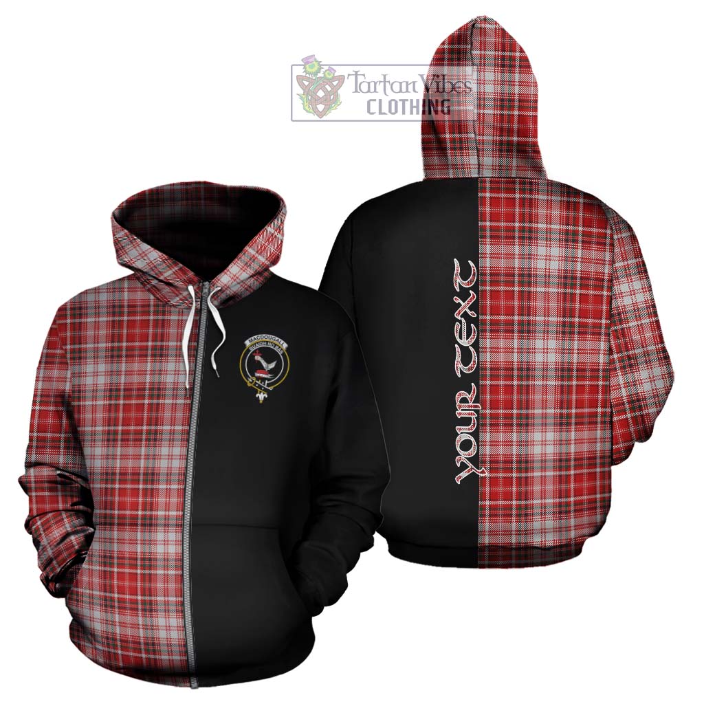 Tartan Vibes Clothing MacDougall Dress Tartan Hoodie with Family Crest and Half Of Me Style