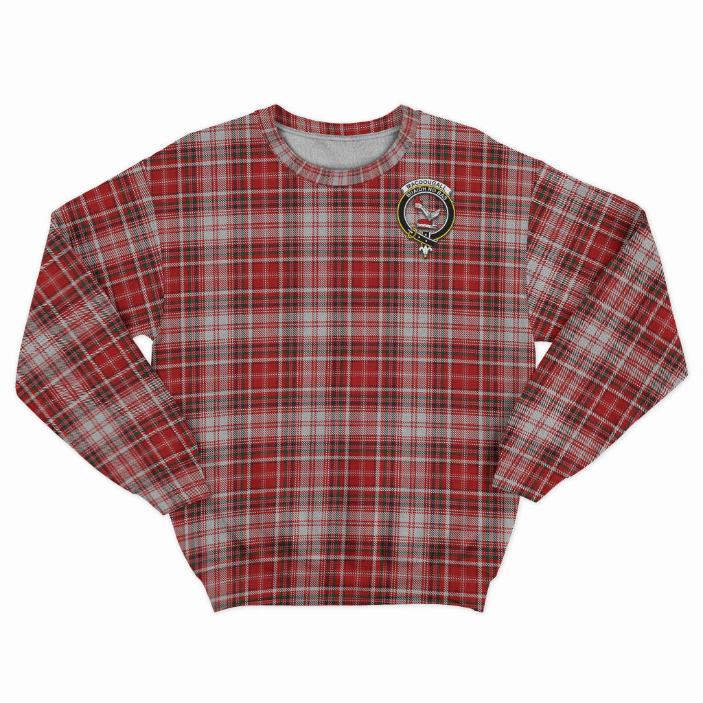 MacDougall Dress Tartan Sweatshirt with Family Crest - Tartan Vibes Clothing