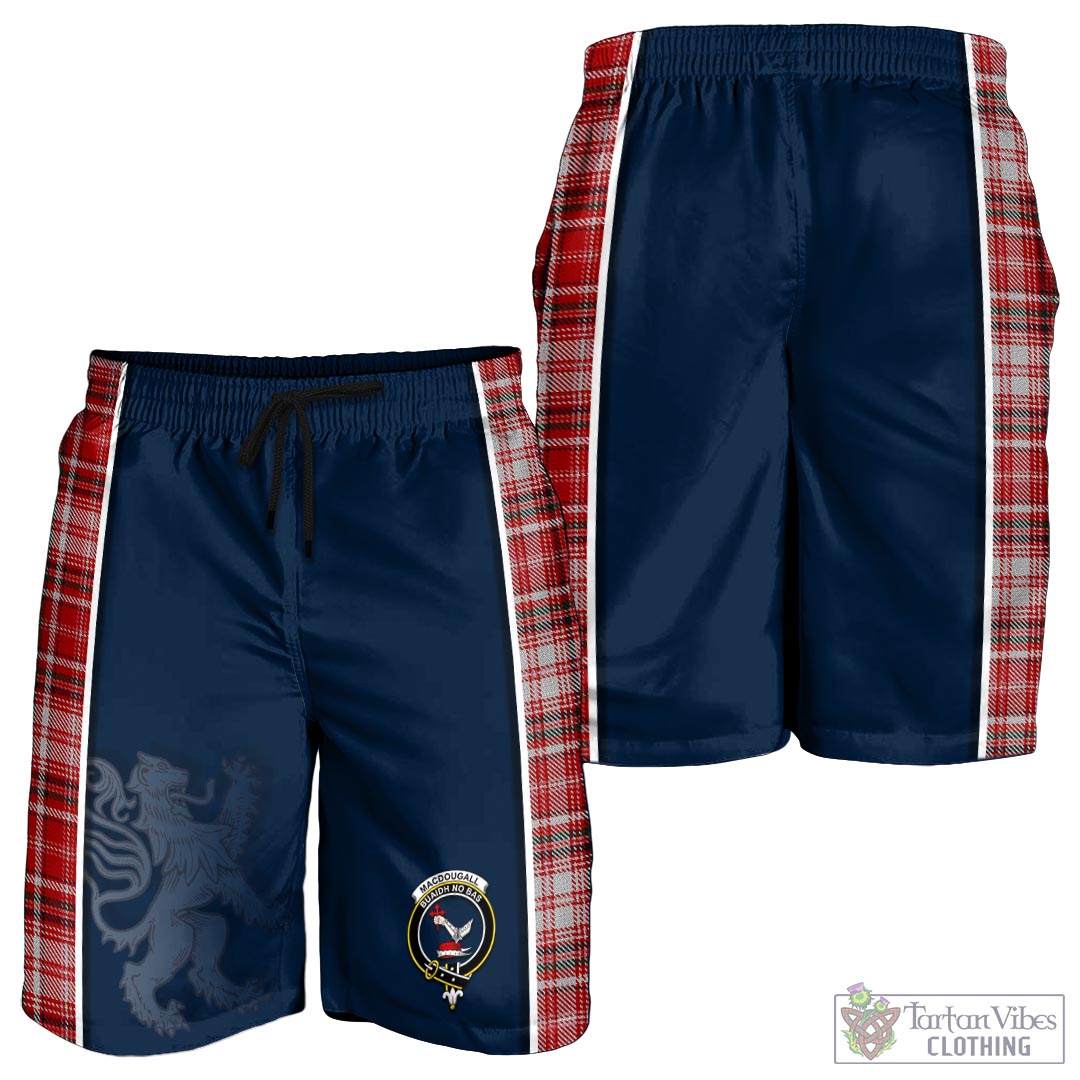 Tartan Vibes Clothing MacDougall Dress Tartan Men's Shorts with Family Crest and Lion Rampant Vibes Sport Style