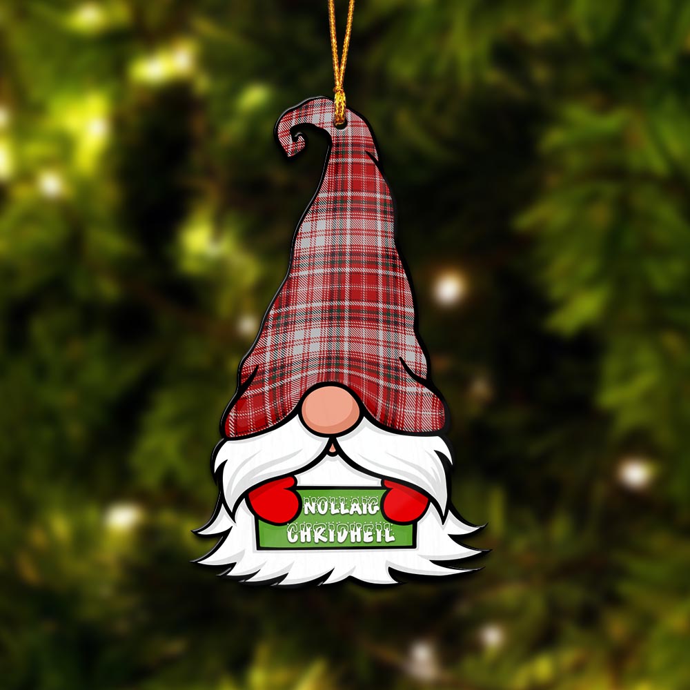 MacDougall Dress Gnome Christmas Ornament with His Tartan Christmas Hat - Tartanvibesclothing