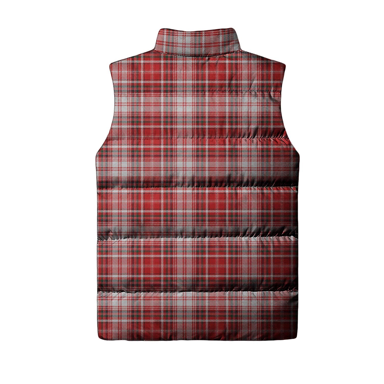 MacDougall Dress Tartan Sleeveless Puffer Jacket with Family Crest - Tartanvibesclothing