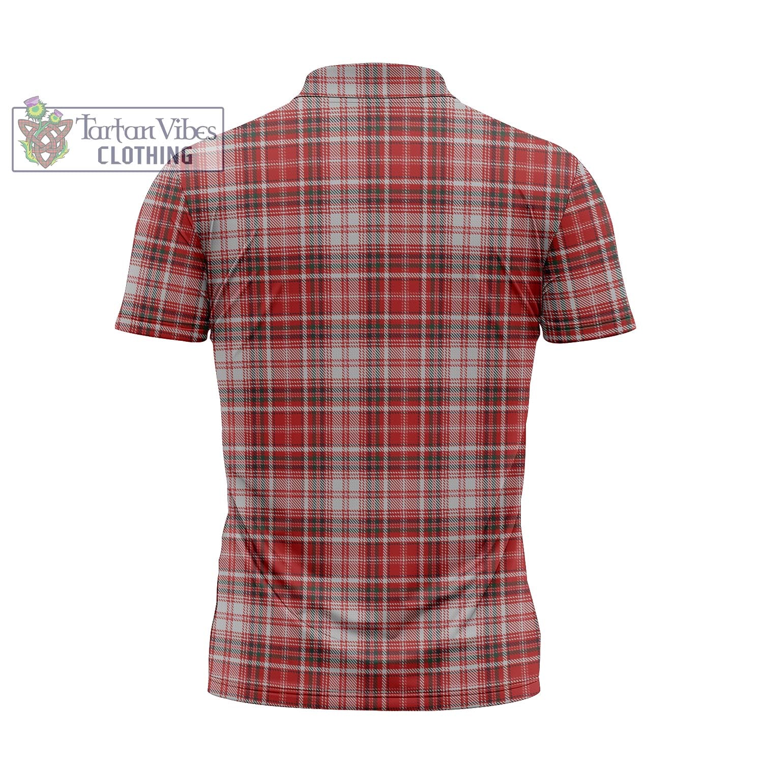 Tartan Vibes Clothing MacDougall Dress Tartan Zipper Polo Shirt with Family Crest