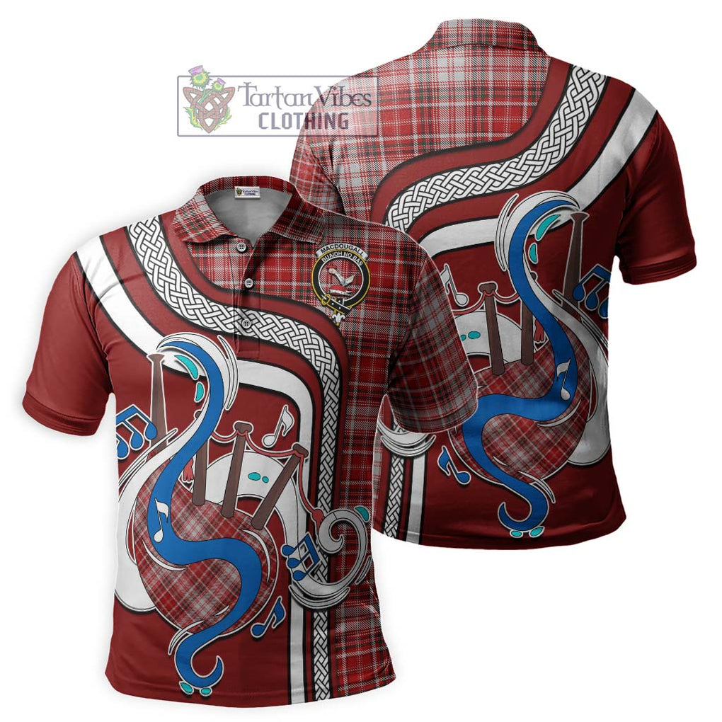 Tartan Vibes Clothing MacDougall Dress Tartan Polo Shirt with Epic Bagpipe Style