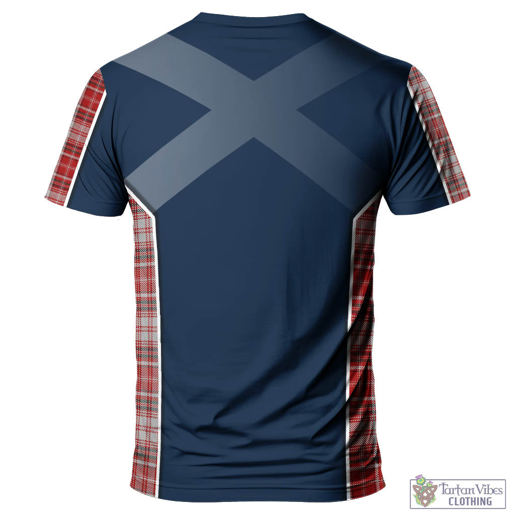 Tartan Vibes Clothing MacDougall Dress Tartan T-Shirt with Family Crest and Lion Rampant Vibes Sport Style