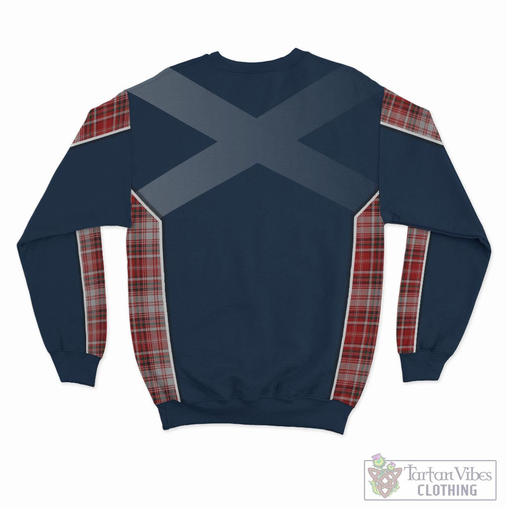 Tartan Vibes Clothing MacDougall Dress Tartan Sweatshirt with Family Crest and Scottish Thistle Vibes Sport Style