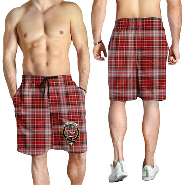 MacDougall Dress Tartan Mens Shorts with Family Crest