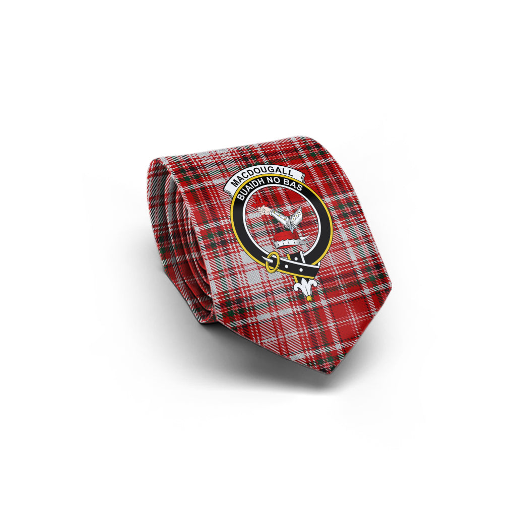 MacDougall Dress Tartan Classic Necktie with Family Crest - Tartan Vibes Clothing