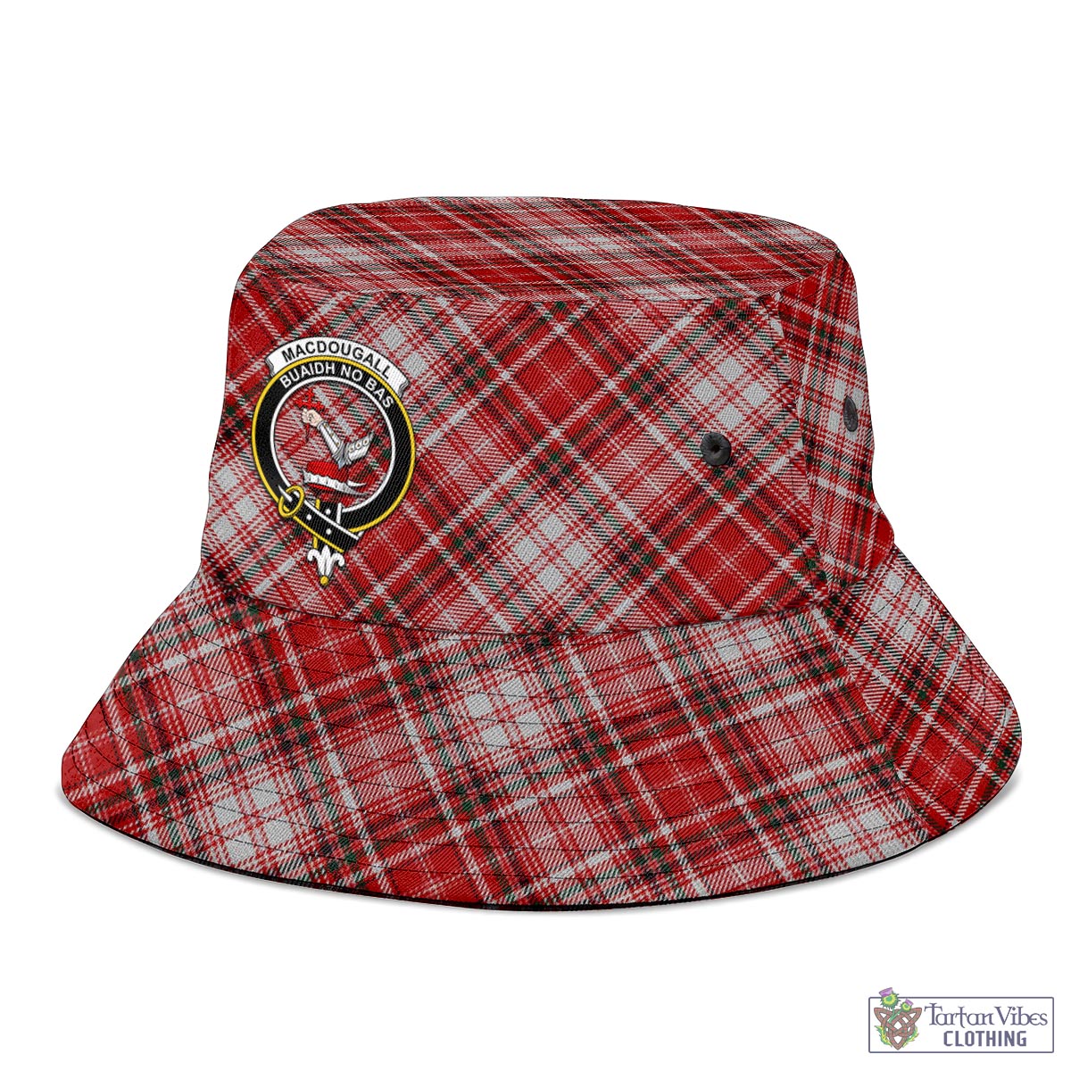 Tartan Vibes Clothing MacDougall Dress Tartan Bucket Hat with Family Crest