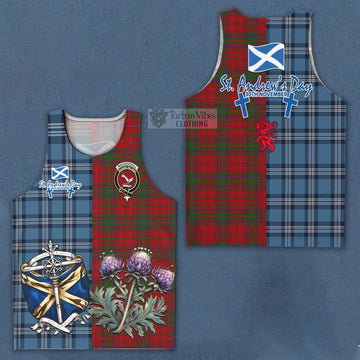 MacDougall (McDougall) Tartan Men's Tank Top Happy St. Andrew's Day Half Tartan Style