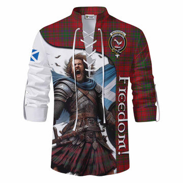 MacDougall (McDougall) Crest Tartan Ghillie Kilt Shirt Inspired by the Freedom of Scottish Warrior