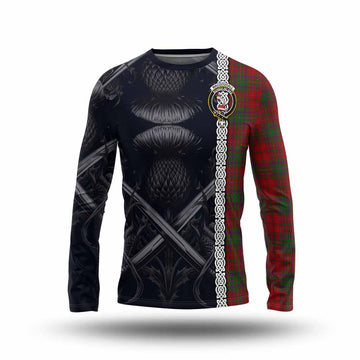 MacDougall (McDougall) Tartan Long Sleeve T-Shirt with Family Crest Cross Sword Thistle Celtic Vibes