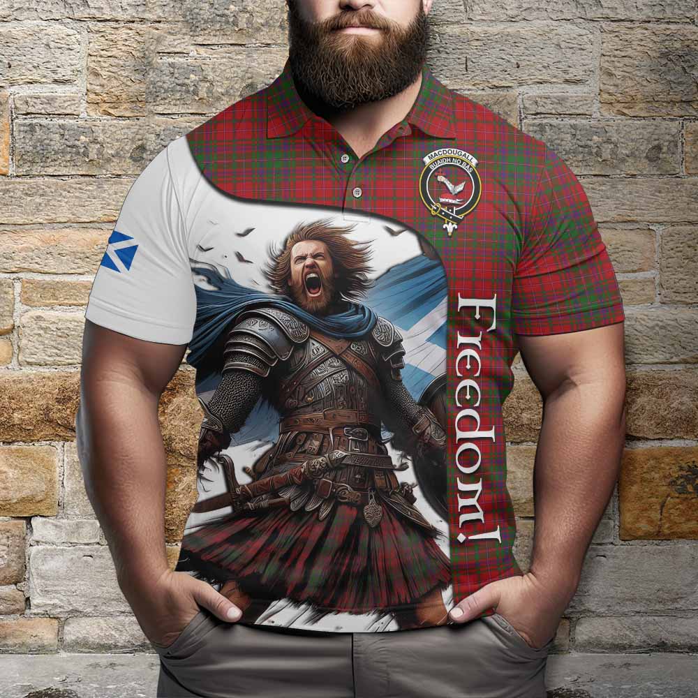 Tartan Vibes Clothing MacDougall (McDougall) Crest Tartan Polo Shirt Inspired by the Freedom of Scottish Warrior