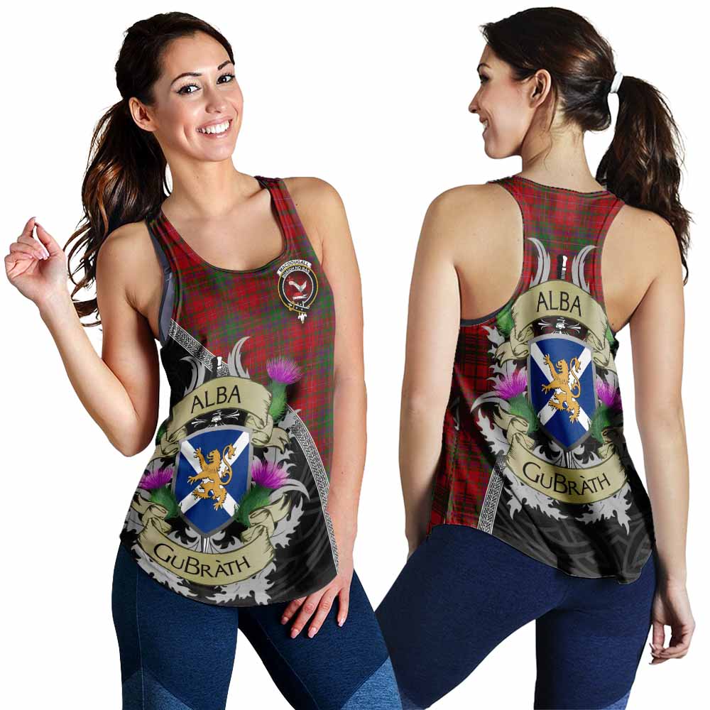 MacDougall (McDougall) Tartan Family Crest Women's Racerback Tanks Lion Rampant Royal Thistle Shield Celtic Inspired 4XL - Tartan Vibes Clothing