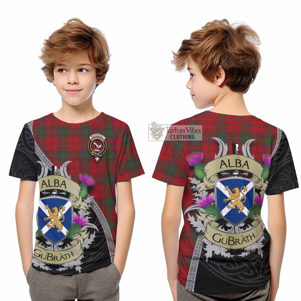 MacDougall (McDougall) Tartan Family Crest Kid T-Shirt Lion Rampant Royal Thistle Shield Celtic Inspired - Tartan Vibes Clothing