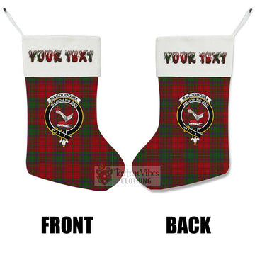 MacDougall (McDougall) Tartan Family Crest Christmas Stocking with Personalized Text