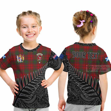 MacDougall (McDougall) Crest Tartan Kid T-Shirt with New Zealand Silver Fern Half Style