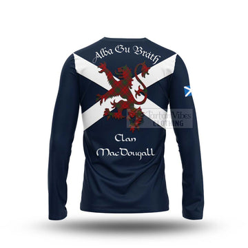 MacDougall (McDougall) Tartan Lion Rampant Long Sleeve T-Shirt  Proudly Display Your Heritage with Alba Gu Brath and Clan Name