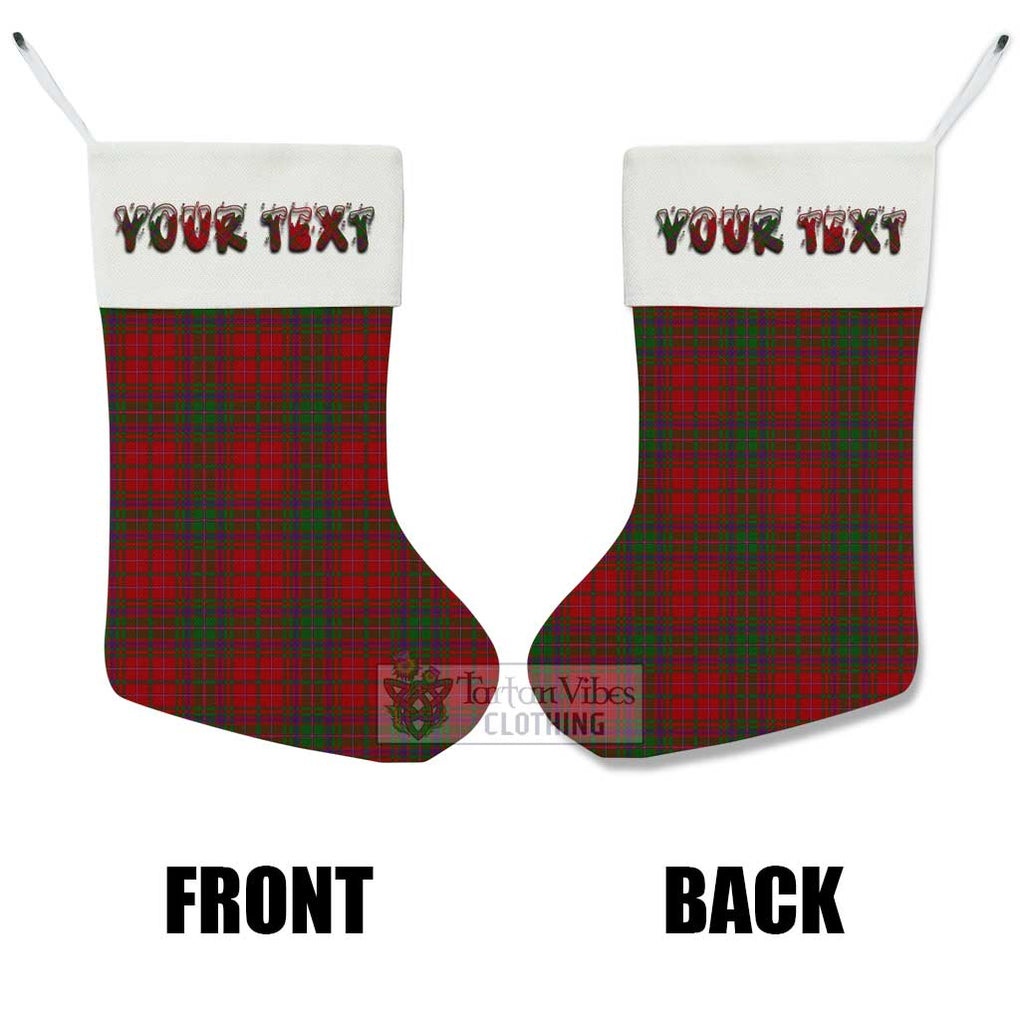 Tartan Vibes Clothing MacDougall (McDougall) Tartan Christmas Stocking with Personalized Text