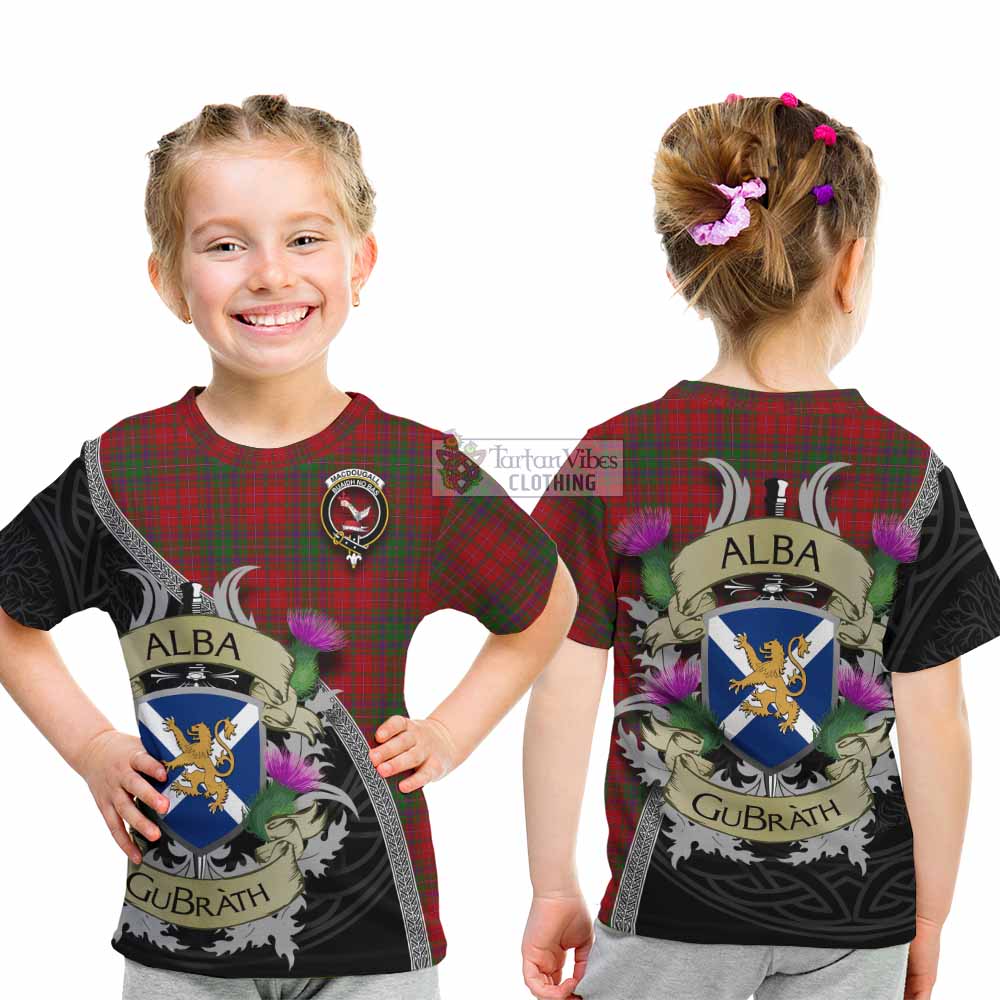 MacDougall (McDougall) Tartan Family Crest Kid T-Shirt Lion Rampant Royal Thistle Shield Celtic Inspired - Tartan Vibes Clothing