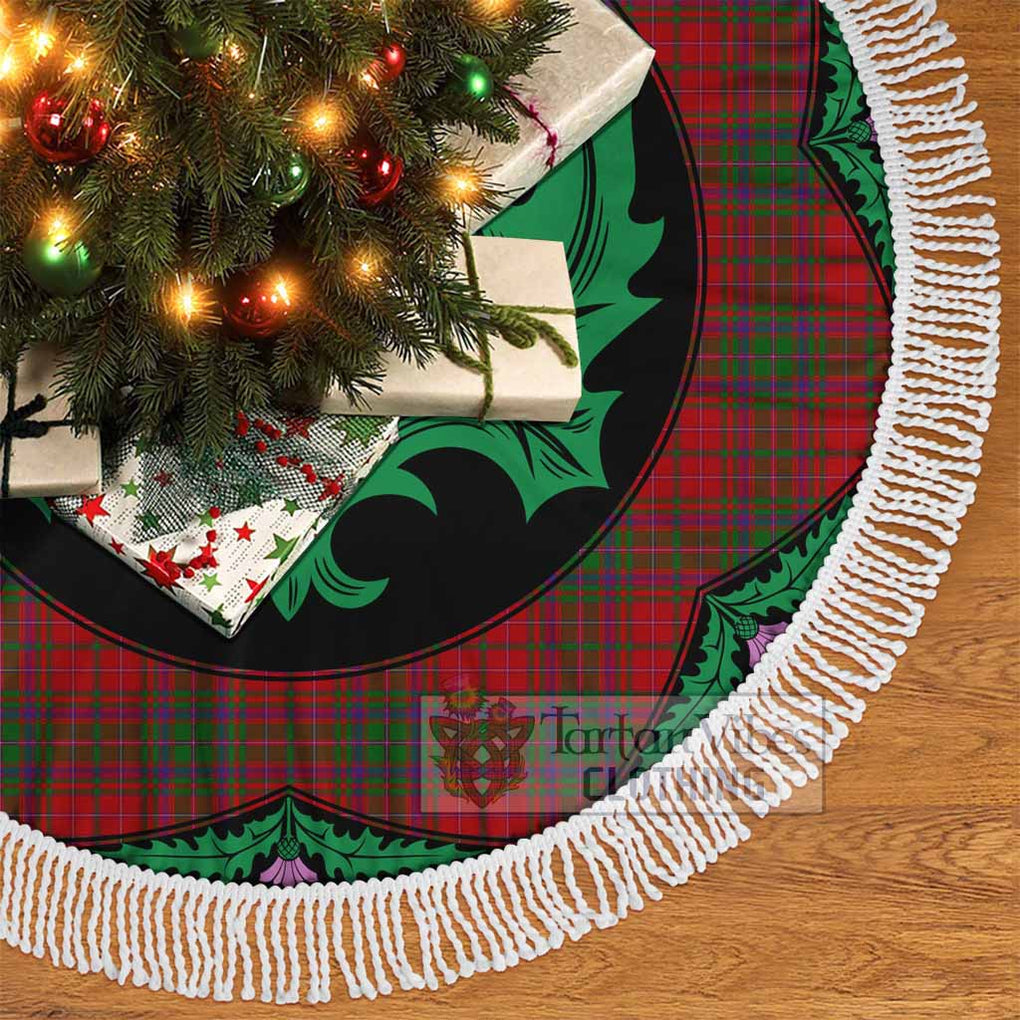 Tartan Vibes Clothing MacDougall (McDougall) Tartan Christmas Tree Skirt Scottish Thistle Style