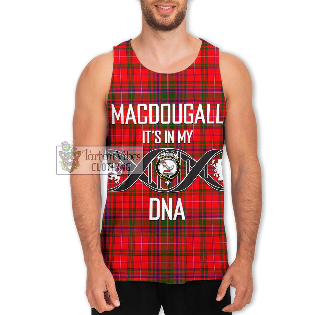 MacDougall Modern Tartan Men's Tank Top with Family Crest DNA In Me Style Men - Tartanvibesclothing Shop