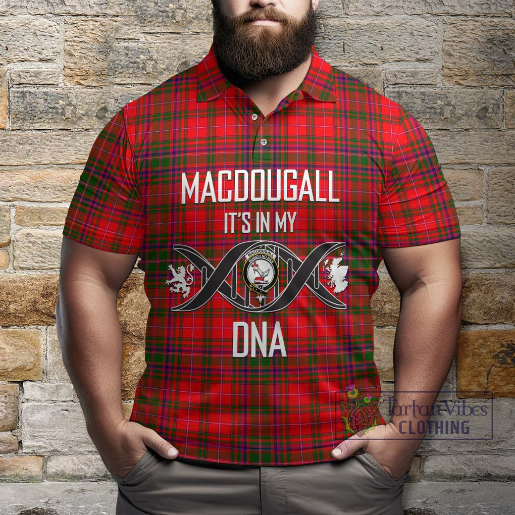 MacDougall Modern Tartan Polo Shirt with Family Crest DNA In Me Style Kid - Tartanvibesclothing Shop