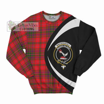 MacDougall Modern Tartan Sweatshirt with Family Crest Circle Style