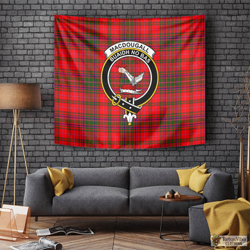 MacDougall Modern Tartan Tapestry Wall Hanging and Home Decor for Room with Family Crest