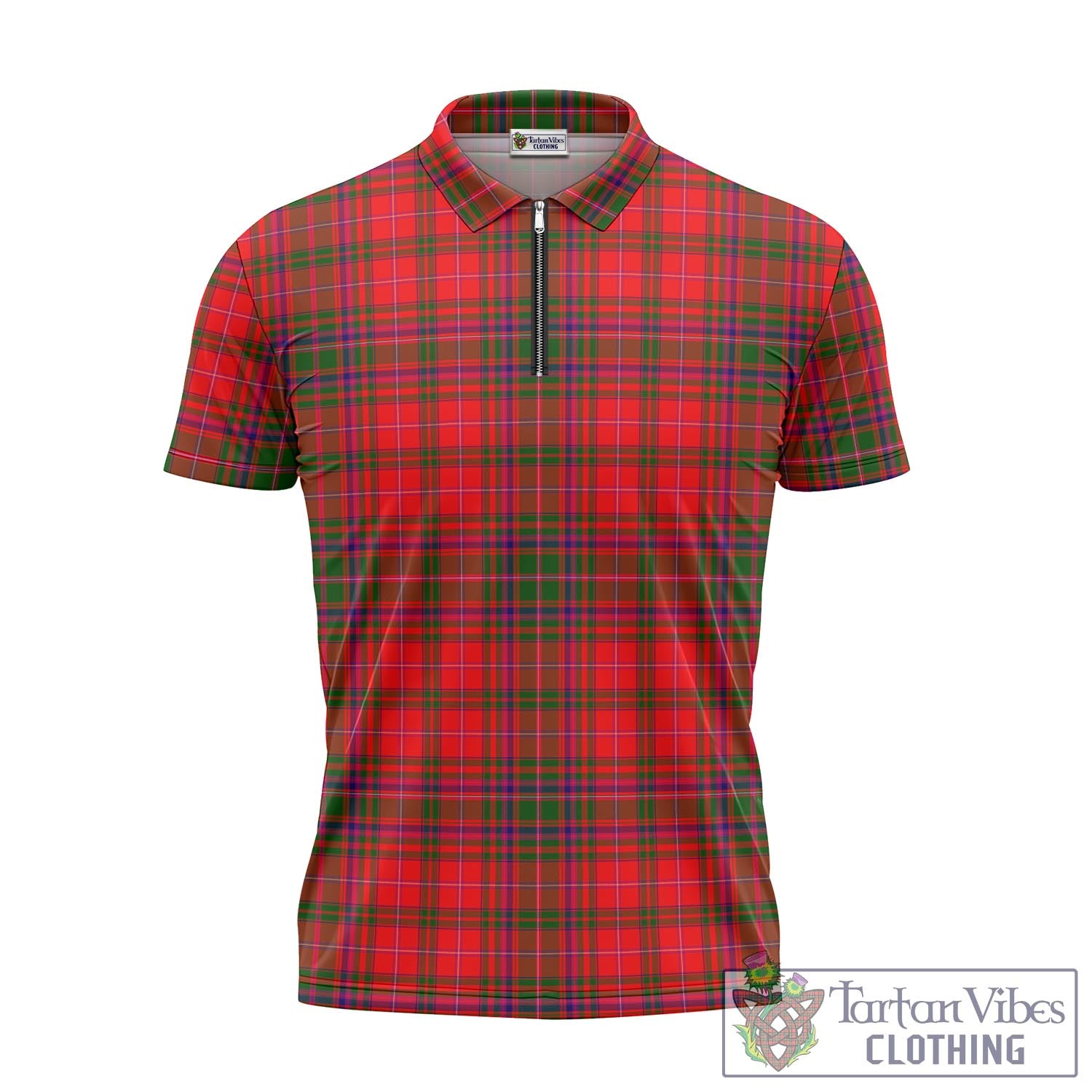 Tartan Vibes Clothing MacDougall Modern Tartan Zipper Polo Shirt