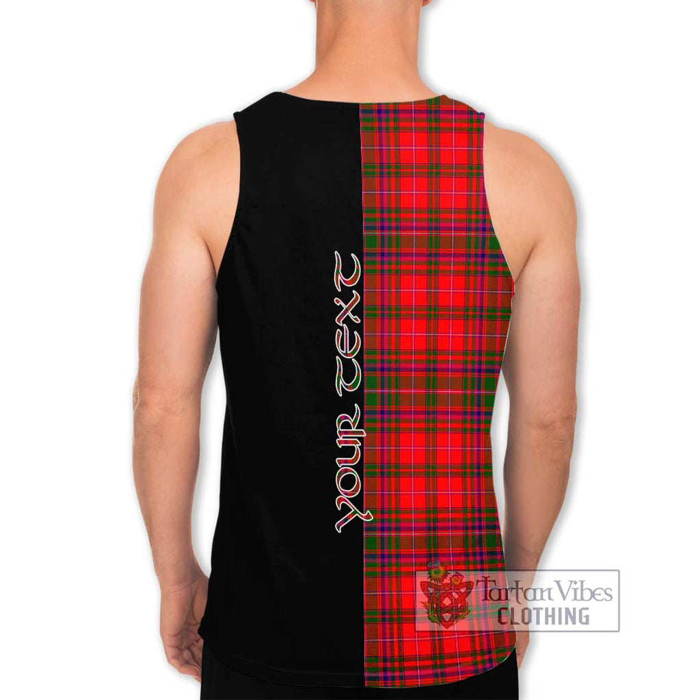 MacDougall Modern Tartan Men's Tank Top with Family Crest and Half Of Me Style - Tartanvibesclothing Shop