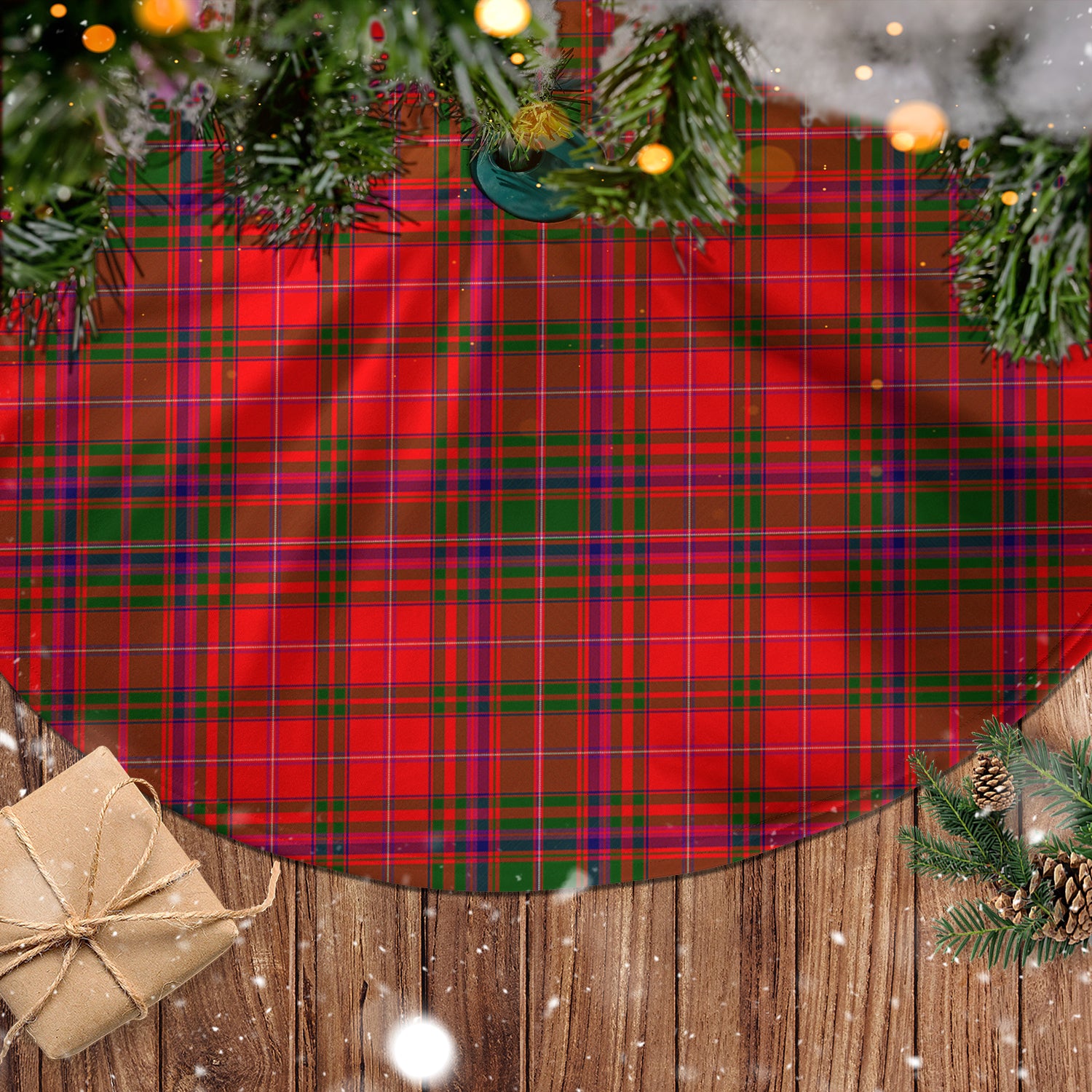 MacDougall Modern Tartan Christmas Tree Skirt - Tartanvibesclothing