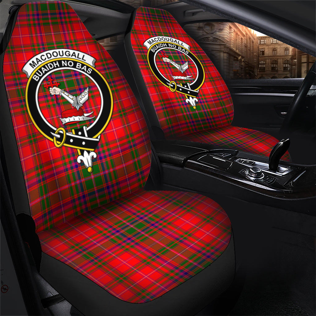 MacDougall Modern Tartan Car Seat Cover with Family Crest - Tartanvibesclothing