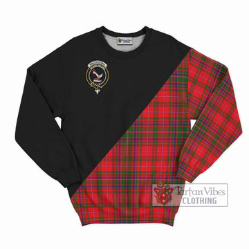 MacDougall Modern Tartan Sweatshirt with Family Crest and Military Logo Style