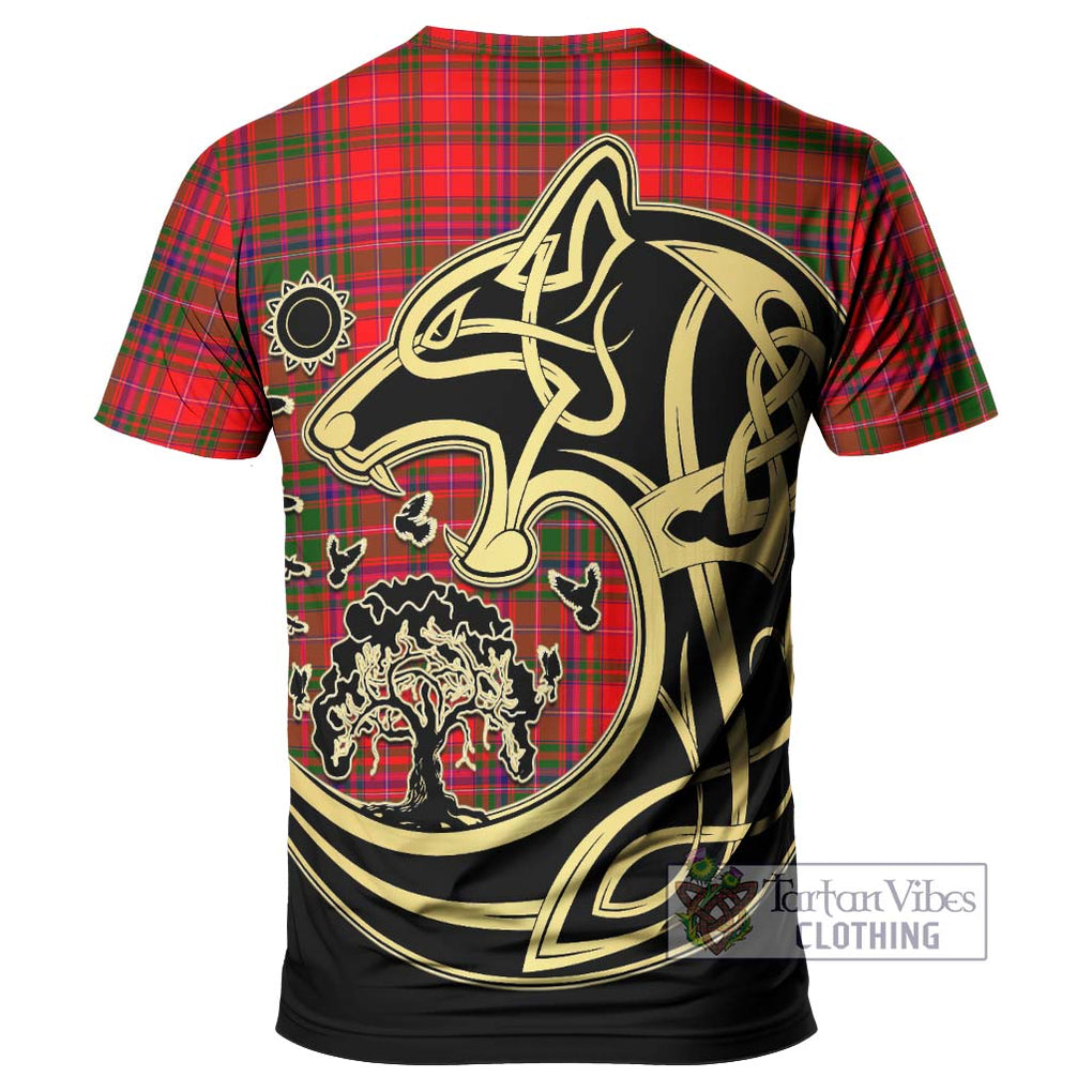 MacDougall Modern Tartan T-Shirt with Family Crest Celtic Wolf Style - Tartan Vibes Clothing