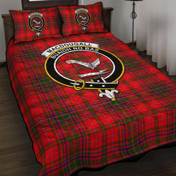 MacDougall Modern Tartan Quilt Bed Set with Family Crest