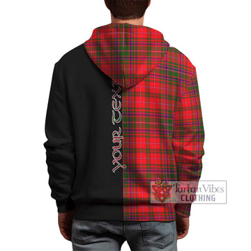 MacDougall Modern Tartan Hoodie with Family Crest and Half Of Me Style