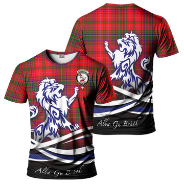 MacDougall Modern Tartan T-Shirt with Alba Gu Brath Regal Lion Emblem