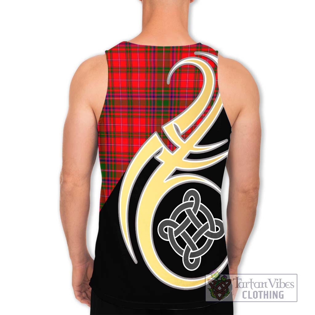 MacDougall Modern Tartan Men's Tank Top with Family Crest and Celtic Symbol Style - Tartan Vibes Clothing